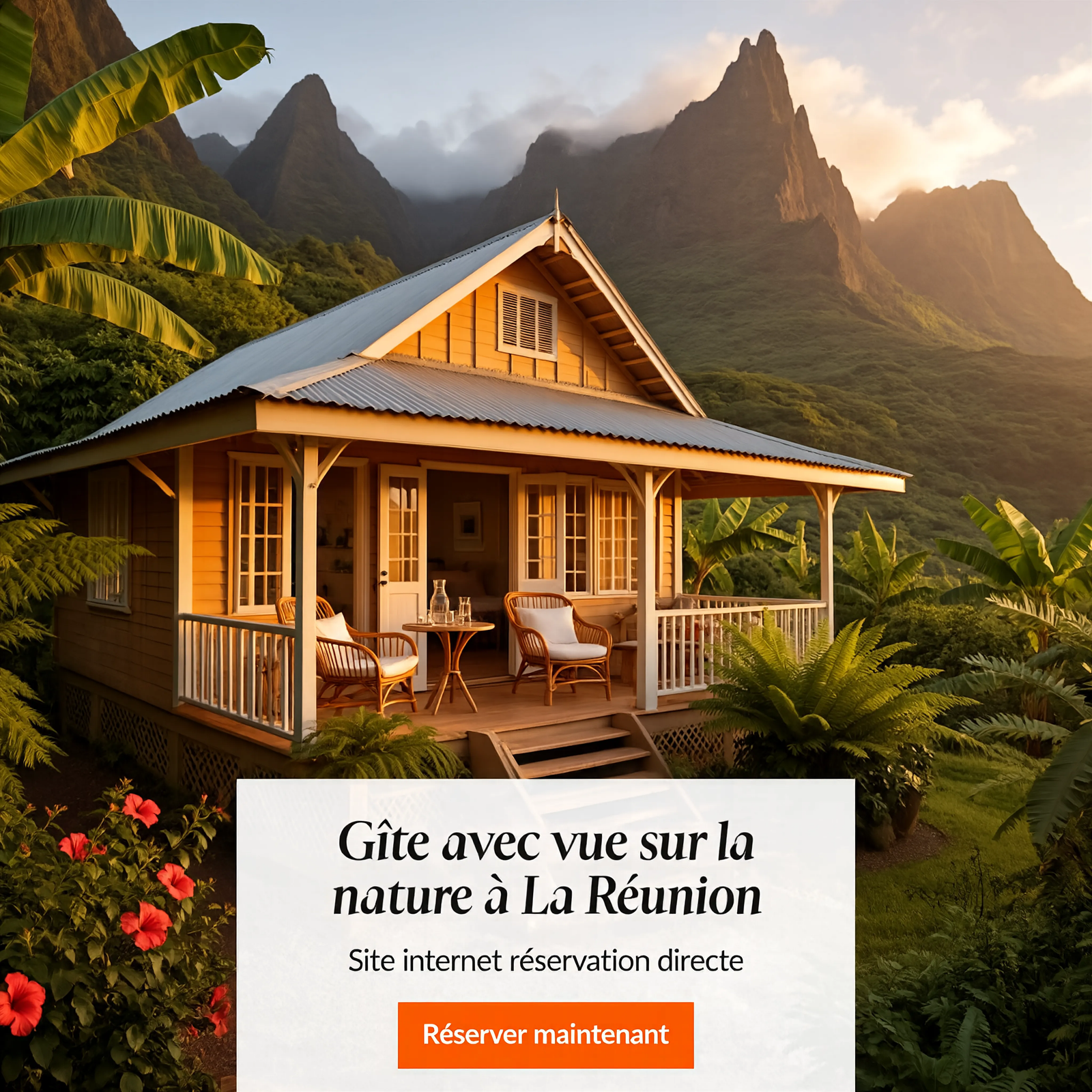 Gîte avec vue sur la nature à La Réunion - site internet réservation directe